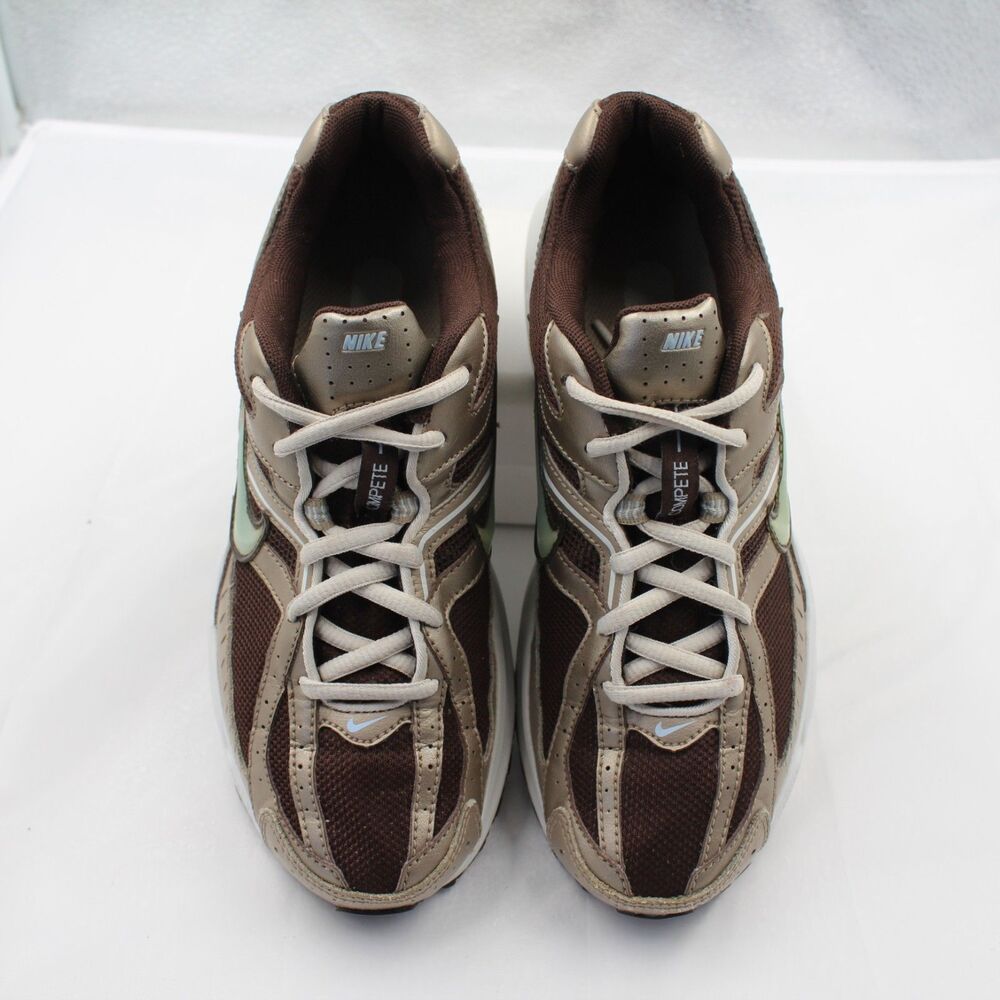 Nike Compete Run Women's Size 7.5 Brown Gold Green Swoosh Retro Running Shoes - Picture 3 of 9